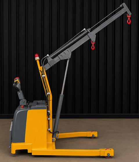Battery Operated Boom Crane Side View
