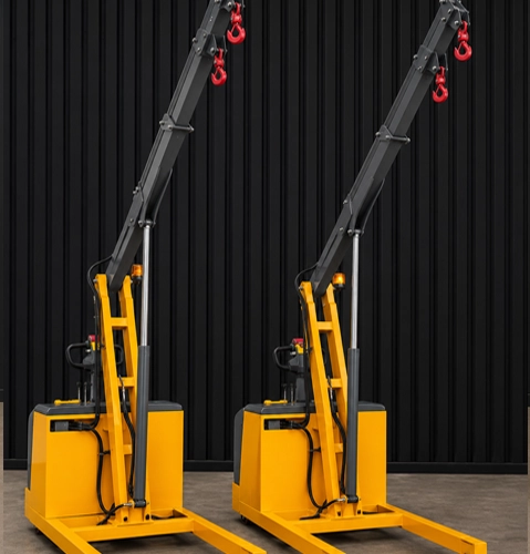 Heavy Duty Battery Operated Boom Crane Side View