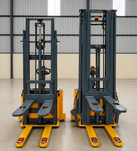 Battery Operated Electric Stacker 2000 Kg lifting test