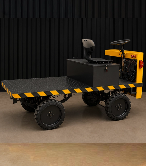 Battery Operated Four Wheel Platform Truck 2000 Kg Front View
