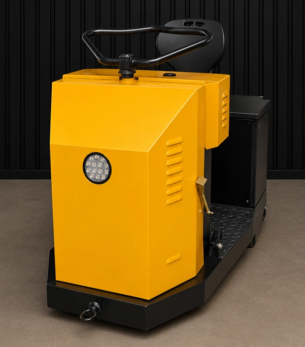 Battery Operated Three Wheel Platform Truck 2000 Kg Front View