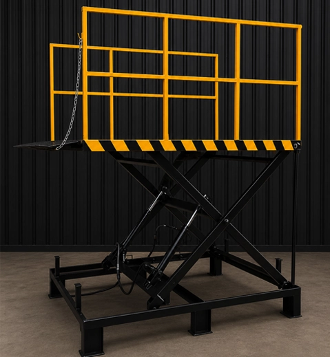Floor Mounted Scissor Lift 1000 Kg Front View