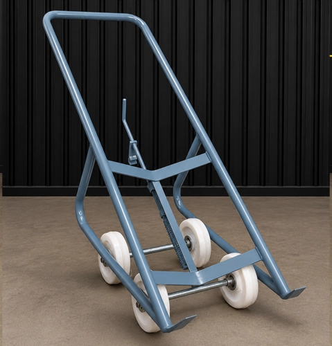 Four Wheel Drum Trolley 500 Kg Front View