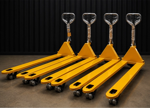 Long pallet handling truck