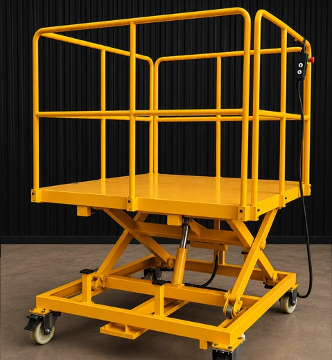 Heavy Duty Mobile Scissor Lift 1500 Kg Side View
