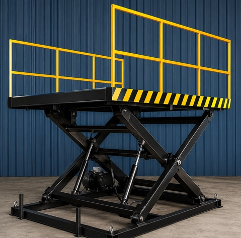 Industrial Pit Mounted Scissor Lift Platform