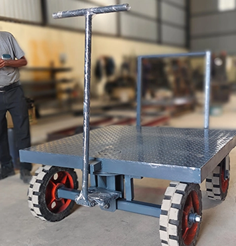 Heavy Duty Platform Trolley Side View