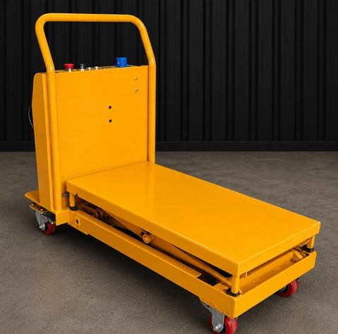 Battery Operated Mobile Scissor Lift Side View