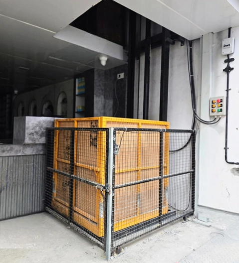 Single Mast Goods Lift 500 Kg Front View